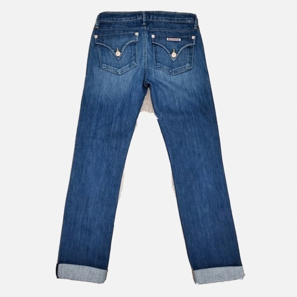 Hudson Bacara Cuffed Straight Leg Jeans Montecito Color - Picture 3 of 6